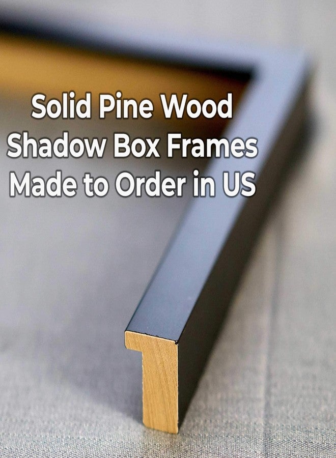 The Simple Things 4x4 Small Shadow Box Picture Wooden Frame with White Acid-Free Backing UV Acrylic & Hanging Hardware - With 3/4" Usable Depth - Image 2